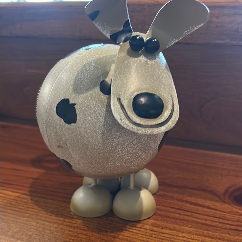 Gray and Black Dog Figurine